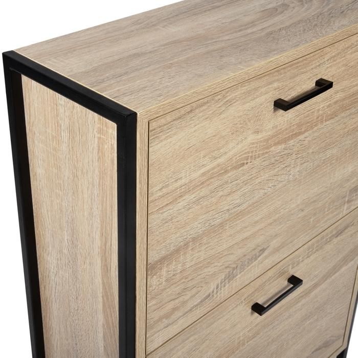 Meuble à chaussures IDMARKET LUIS 2 portes 12 paires Design