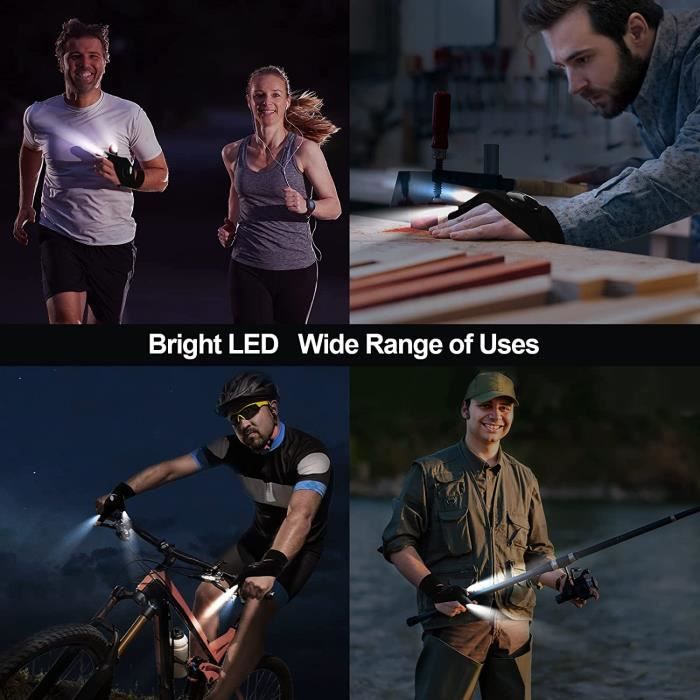 Gants LED avec Lumières étanches,Gadget Insolite Utile Gants LED,Idee  Cadeau Pour Homme Femme,pour Pêche/Camping/Bricoleur - Cdiscount Sport