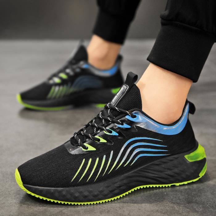 Baskets Homme Fashion Breathable Basket Noir Synth tique