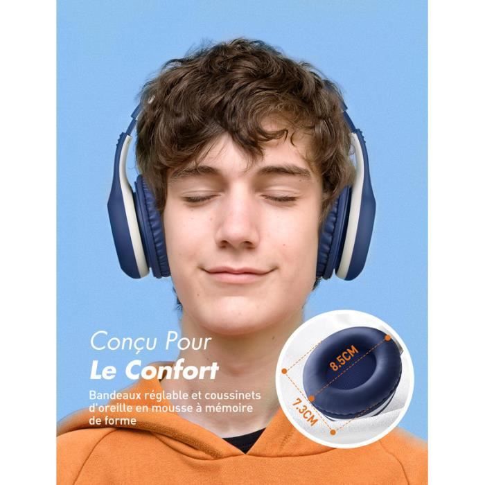 Casque Audio pour Enfants, Mpow CH6S Écouteurs pour Enfant Filaire avec  Limite de Volume (85dB-94dB), partage audio pour école- Bleu - Cdiscount TV  Son Photo