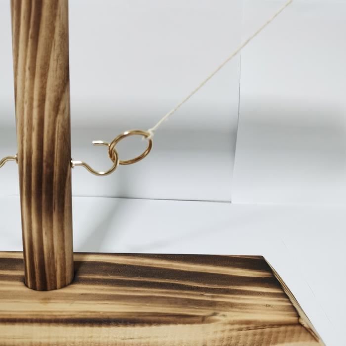 Jeu De Lancer D'anneaux En Bois Avec Crochets – Jeu Interactif Pour Toute La Famille, 3 Minutes D'assemblage
