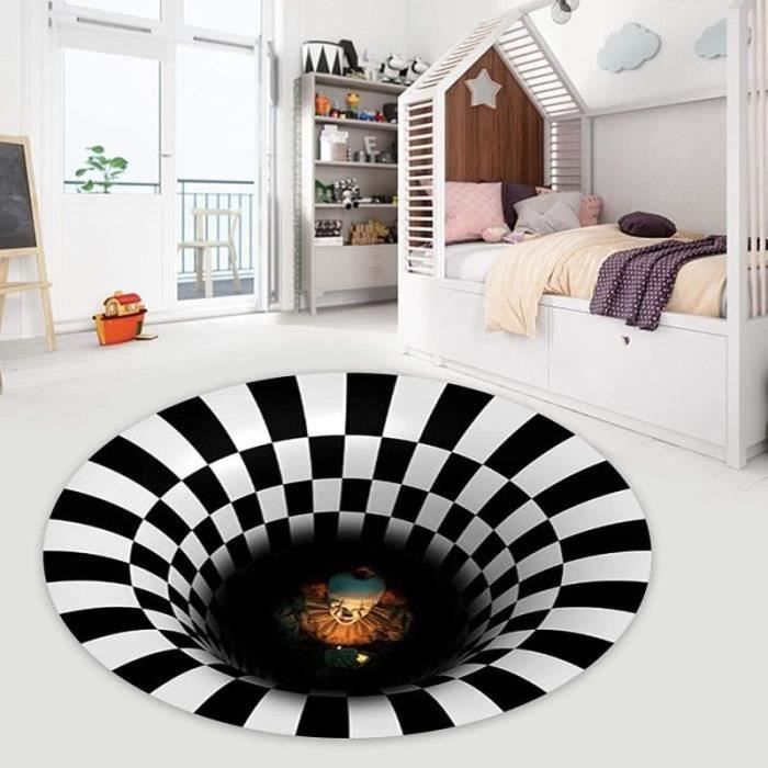 Paillasson 3D Illusion D'Optique - Tapis D'Entrée Intérieur/Extérieur Antidérapant - Plusieurs Tailles