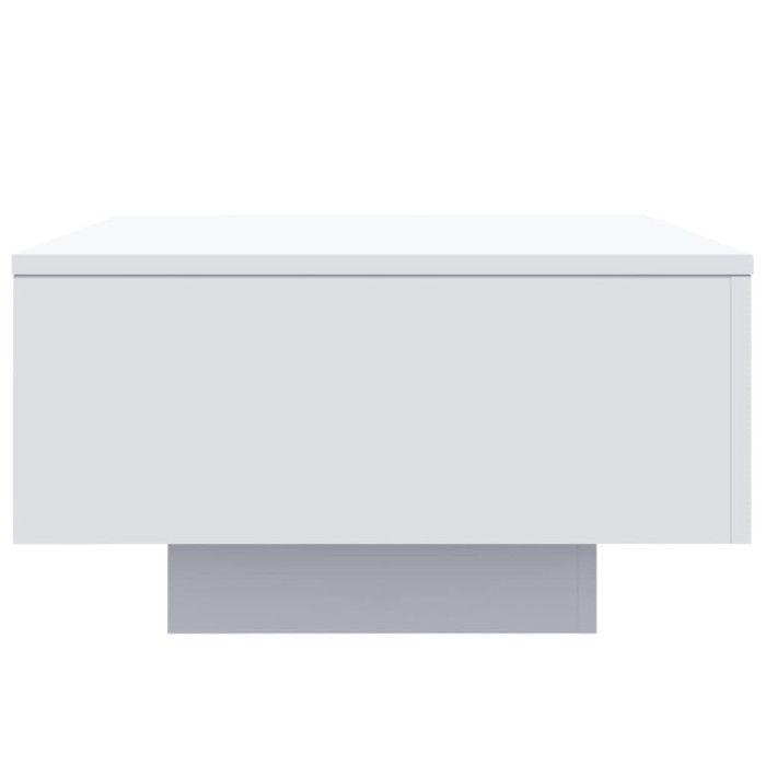 Table basse blanc brillant 79x49x41 cm bois d'ingénierie Table basse blanc brillant 79x49x41 cm bois d'ingénierie