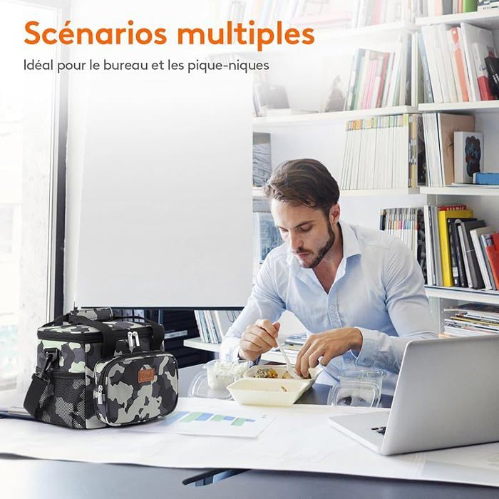 Sac à Dos Isotherme Lixada 30L - Glacière Repas étanche Pour