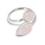 Bague Anneau Aden Bague Duo Pierres Quartz Rose Et Argent