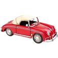Deco Style Vintage Voiture De Sport Rouge Decapotable Vw Porche