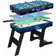 Table de Jeux Multi-Play Pliable 122 Cm Air Hockey - Babyfoot - Billard - PingPong - Jeux de Café-0