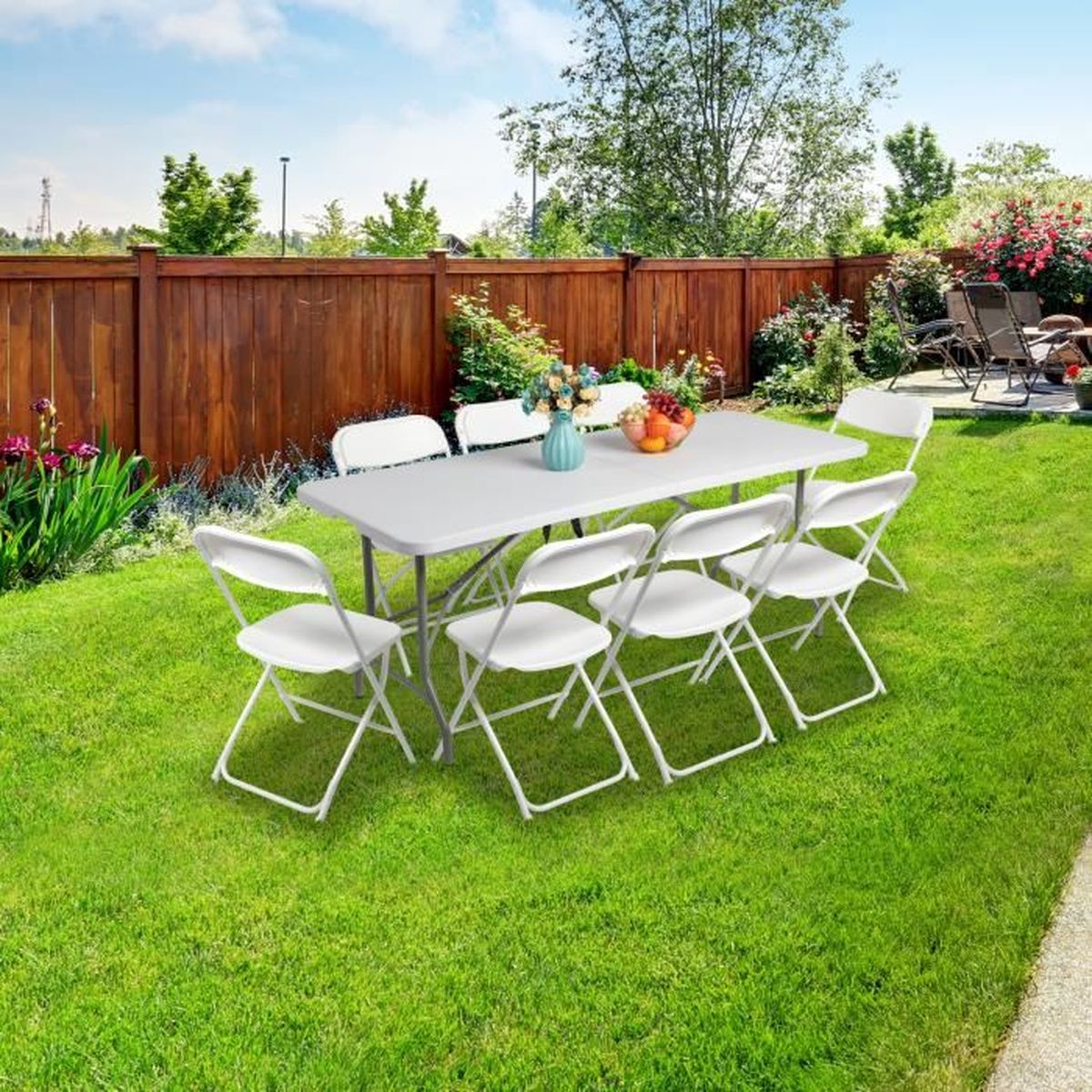 Ensemble Table Et 4 Chaises Pliantes Camping Outsunny - Set 5 Pièces Avec Poches Et Sacs De Transport - Gris Foncé 55x51x50 Cm