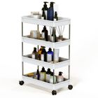 Desserte - LDSZXNE - 4 étagères - Blanc - 86x22x40 cm - ABS - 25 kg