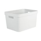 EDA PLASTIQUE Boîte de Rangement DECOR STONE Blanc - 18 L