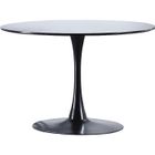 PEGANE Table à manger ronde coloris noir - Diamètre 110 x Hauteur 75 cm