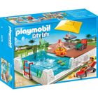 Playmobil City Life - Piscine avec Terrasse - 5575 - Blanc, Bleu et Marron