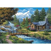 Puzzle 2000 pièces - ART PUZZLE - Deux Cascades - Paysage et nature - Blanc - Adulte