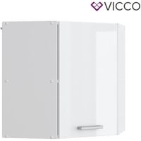 Meuble haut d'angle VICCO R-Line Blanc Brillant - VICCO - 57 cm - Cuisine - Contemporain - Design