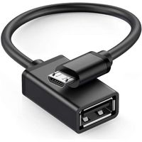 Adaptateur Câble USB Femelle Vers Micro USB Male Noir