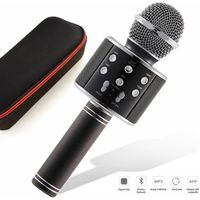 SHENGMI Microphone Q7 Bluetooth Micros Sans Fil Portable Haut-parleur KTV Karaoké pour iOS iPhone Android Smartphone PC Tablette (No