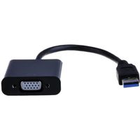 VSHOP® Convertisseur adaptateur USB A 3.0 ET 2.0 mâle vers VGA DB15 femelle