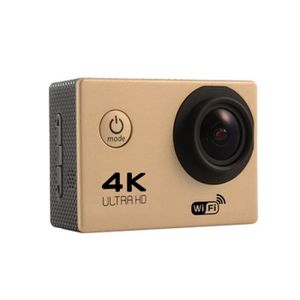CAMÉRA MINIATURE Or avec carte TF 16G-Mini caméra de sport étanche extérieure, caméscope vidéo DVR, Wi-Fi, interpolation 4K, 7