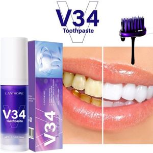 DENTIFRICE LANTHOME V34 dentifrice blanc brillant dents blanches nettoyage oral haleine claire 30ml