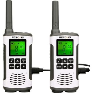 Retevis - 6 talkie walkie professionnel 16 Canaux avec Oreillette et base  de chargement noir - Talkies Walkies - Rue du Commerce