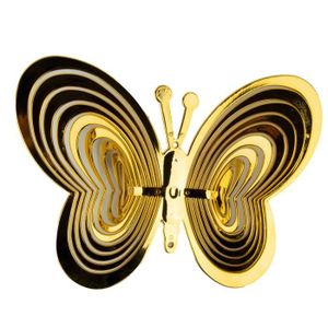 CARILLON À VENT Carillons éoliens papillon 3D en métal,21.2cm x 15cm,carillon éolien suspendu Pinwheel,décoration d'extérieur pour la - gold[A96165]