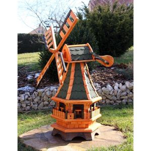 Moulin en bois deco jardin - Achat / Vente pas cher
