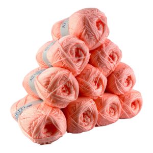 Pelote De Laine Douce Beige Rosé - 100g, Mélange Laine/acrylique, Aiguilles 7/8