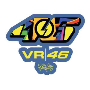 DÉCORATION VÉHICULE Stickers pour casque VR46 Rossi rétro luminescent