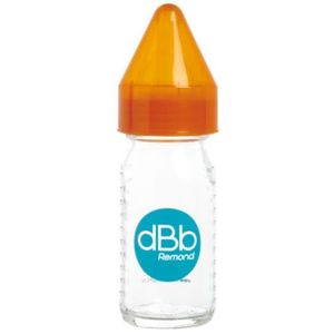 BIBERON  dBb Remond Biberon Jus de Fruit Régul'Air Verre Orange Translucide 110ml