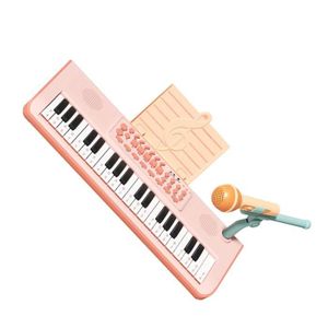CLAVIER MUSICAL Dilwe Jouet de piano à 37 touches Orgue électronique à 37 touches avec Microphone, Kit de Piano électrique musique clavier Rose