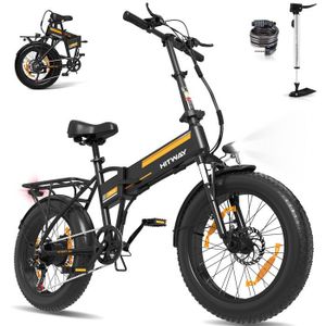 Velo electrique pliable SuperBike de couleur noir et orange