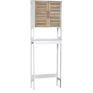 Meuble Wc Etagere Bois Gain De Place Pour Toilette 2 Portes Hetre