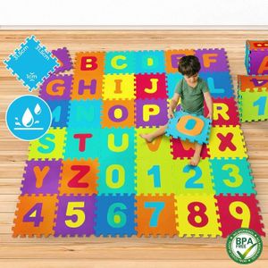 Tapis de puzzle en mousse 36 pièces 16x16, tapis de jeu pour enfants, tapis  de couchage