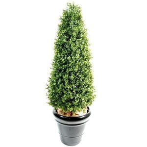 FLEUR ARTIFICIELLE Plante artificielle haute gamme Spécial extérieur - Buis Topiaire coloris vert - Dim : H.70 x D.40 cm