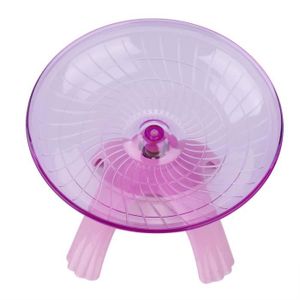 ROUE - BOULE D'EXERCICE VGEBY Spinner de roue Rouleau d'exercice silencieux en plastique pour souris Hamster rose