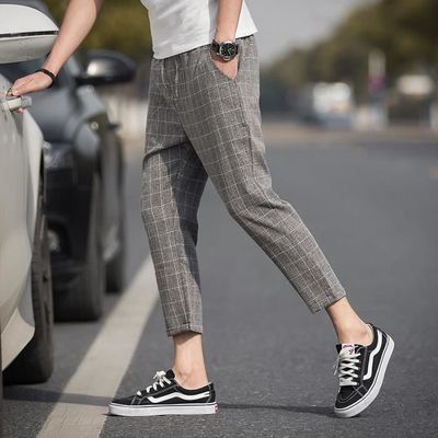 Jogging a sales carreaux homme