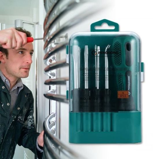 WORKPRO Jeu De 10 Tournevis Horlogerie Avec Pointe Magnétique