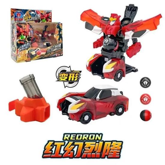 Jouet Transformateur Mecard Shuma Rouge - Voiture Qui Se Transforme En Robot - Sonokong 2016