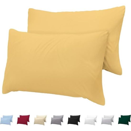Taie d'oreiller Lovely Home Beige 50 x 70 cm 100 % coton (2 Unités) main image 1