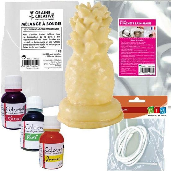 Kit De Cire Perlée Végétale Pour Fabriquer Des Bougies DIY - 1 Kg, Blanc Nacré, Prête à L'emploi, Sans Paraffine - Loisirs Créatifs