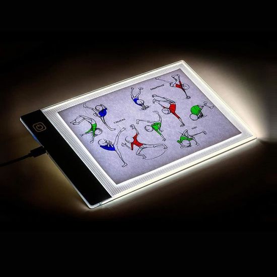Tablette Lumineuse LED Portable A4 Pour Dessin Et Animation - Éclairage Rechargeable USB Anti-Reflet