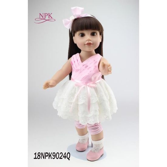 Poupée Mariquita Pérez 50 cm - Afro-américaine en robe à fleurs fuchsia