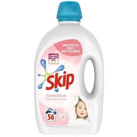 Lot De 2 Skip Lessive Liquide Sensitive Peaux Sensibles Et Bebes 112 Lavages 2 X 53 Lavages Cdiscount Au Quotidien