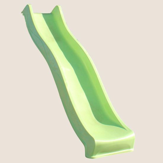 SOULET - Toboggan en pastique - Glissière de toboggan pastique vert - Double vague d'une longueur de 2,20m pour enfant de 3 à 12