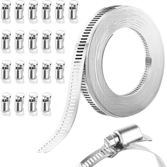 Colliers De Serrage à Fente Unique 22mm - Lot De 2, Alliage Aluminium, Diam. Ext. 45mm, Vis M5