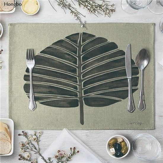 Serviette de table en coton (lot de 4) (bleu