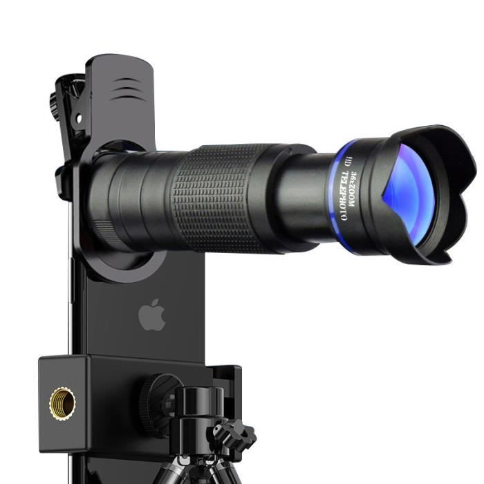 Téléobjectif haute puissance 36X HD, pour iPhone, Huawei, Samsung, téléphone portable, avec trépied, télécomm