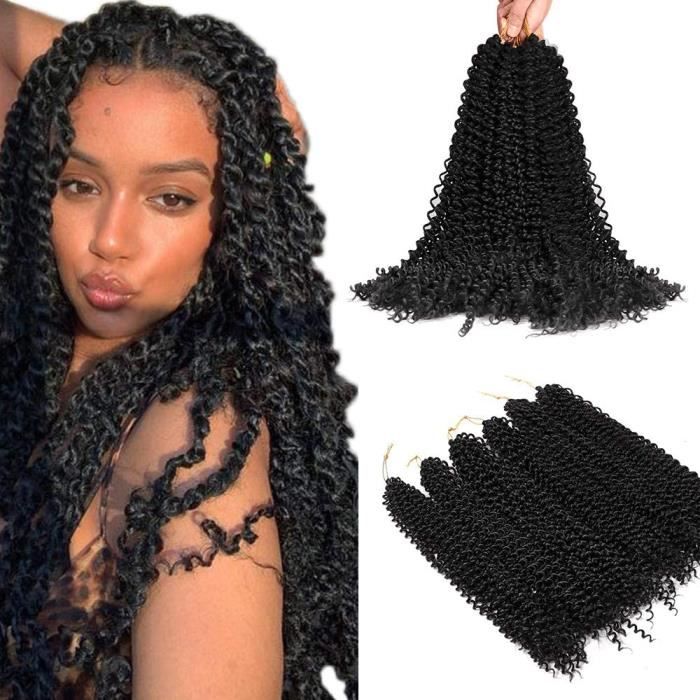 Extensions de cheveux et perruques et accessoires Extension de cheveux Natural Black Twists Passion pour femmes noires, 250538