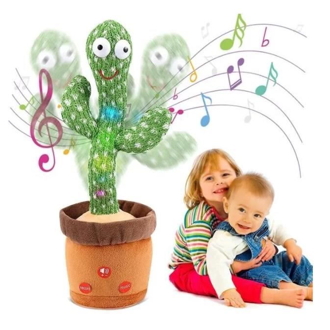 Cactus en Peluche Dansant Chantant et Dansant Cactus - Jouet électronique en Forme de Cactus Jouet éducatif pour Enfants