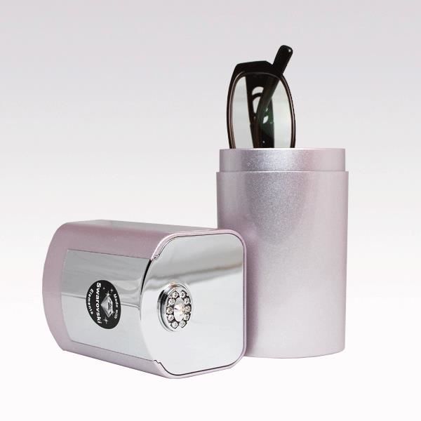 Etui à lunettes rigide rose swarovski elements